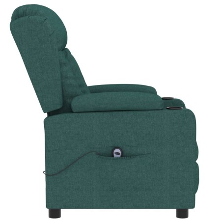 Fauteuil inclinable électrique Vert foncé Tissu