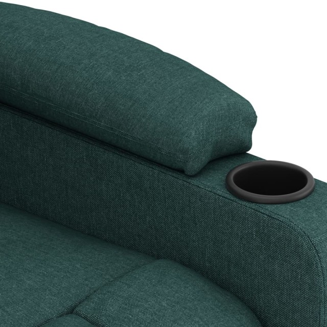 Fauteuil inclinable électrique Vert foncé Tissu