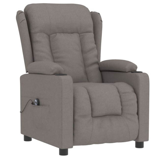 Fauteuil inclinable électrique Taupe Tissu