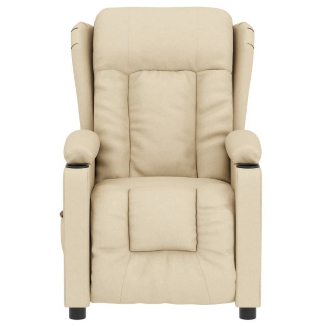Fauteuil inclinable électrique Crème Tissu