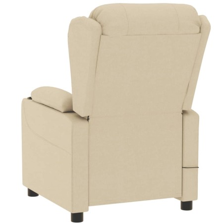 Fauteuil inclinable électrique Crème Tissu