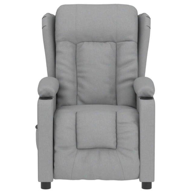 Fauteuil électrique de massage Gris clair Tissu