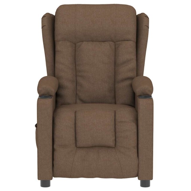 Fauteuil électrique de massage Marron Tissu
