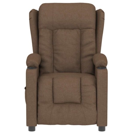 Fauteuil électrique de massage Marron Tissu
