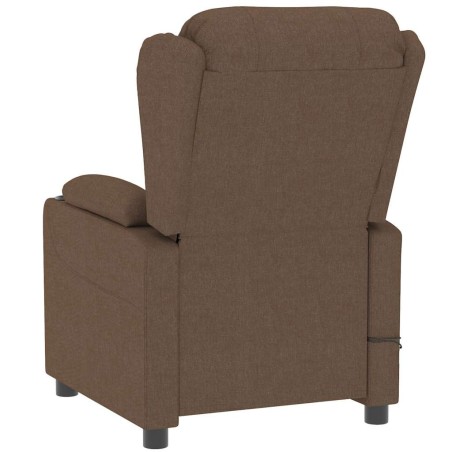 Fauteuil électrique de massage Marron Tissu