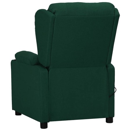 Fauteuil électrique de massage Vert foncé Tissu