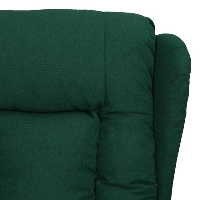Fauteuil électrique de massage Vert foncé Tissu