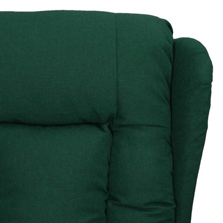 Fauteuil électrique de massage Vert foncé Tissu