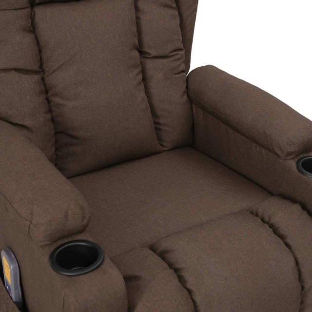 Fauteuil électrique de massage Taupe Tissu