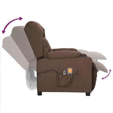 Fauteuil électrique de massage Taupe Tissu