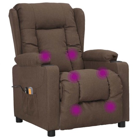 Fauteuil électrique de massage Taupe Tissu
