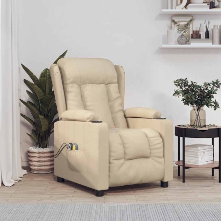 Fauteuil électrique de massage Crème Tissu