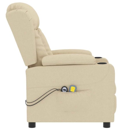 Fauteuil électrique de massage Crème Tissu