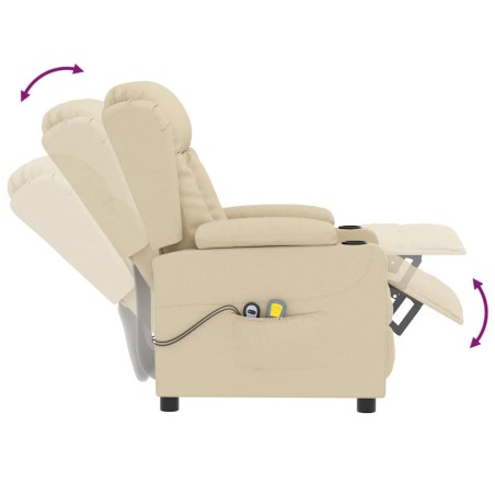 Fauteuil électrique de massage Crème Tissu