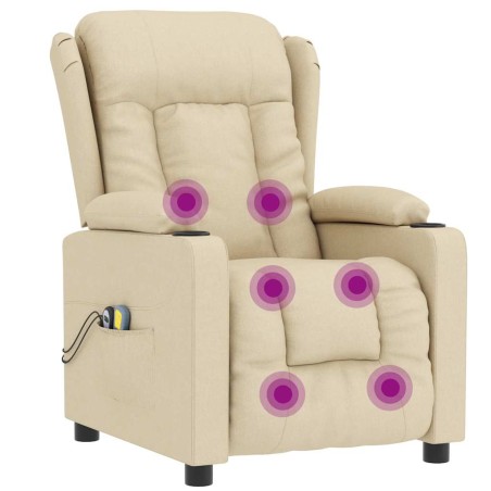 Fauteuil électrique de massage Crème Tissu