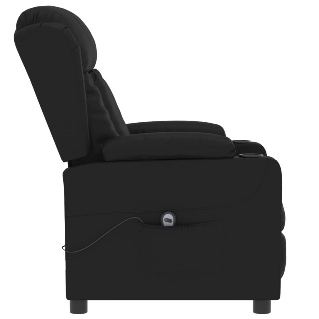 Fauteuil inclinable électrique Noir Similicuir