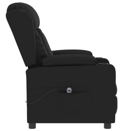 Fauteuil inclinable électrique Noir Similicuir