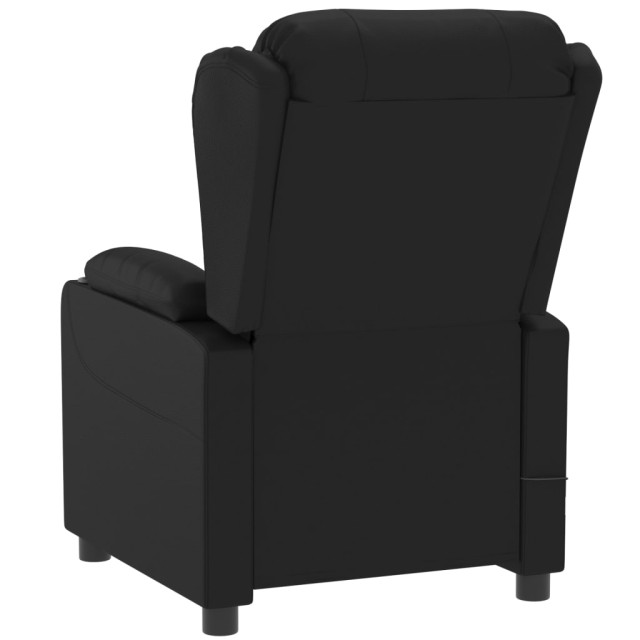 Fauteuil inclinable électrique Noir Similicuir