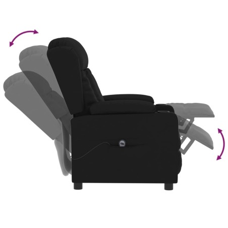 Fauteuil inclinable électrique Noir Similicuir