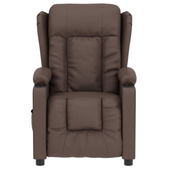 Fauteuil inclinable électrique Marron Similicuir
