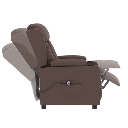 Fauteuil inclinable électrique Marron Similicuir