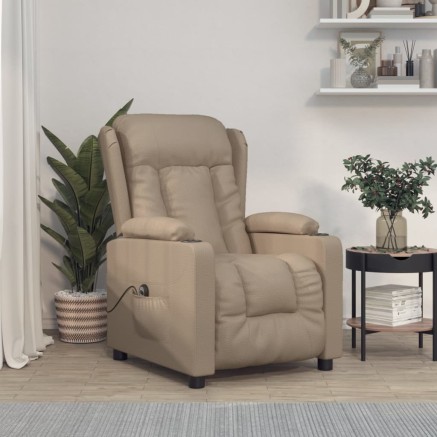 Fauteuil inclinable électrique Cappuccino Similicuir