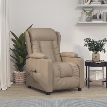 Fauteuil inclinable électrique Cappuccino Similicuir