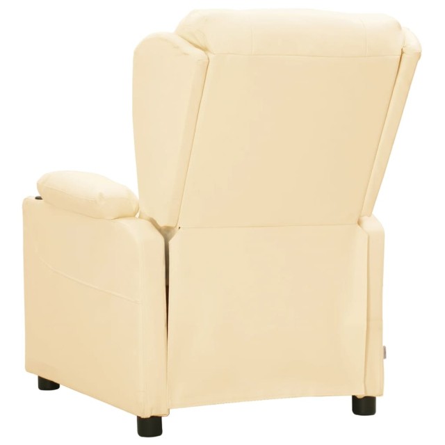 Fauteuil inclinable électrique Crème Similicuir