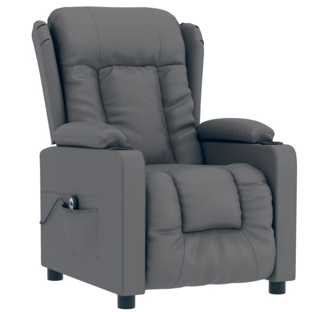 Fauteuil inclinable électrique Gris Similicuir