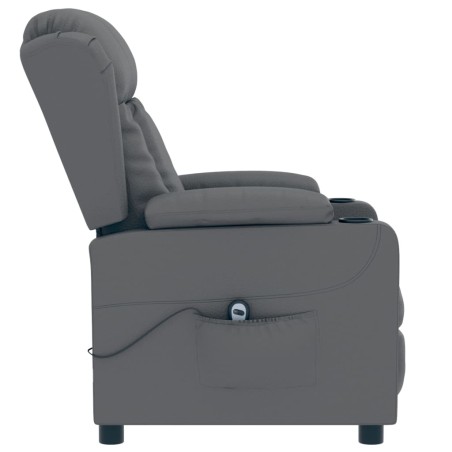 Fauteuil inclinable électrique Gris Similicuir