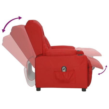 Fauteuil inclinable électrique Rouge bordeaux Similicuir