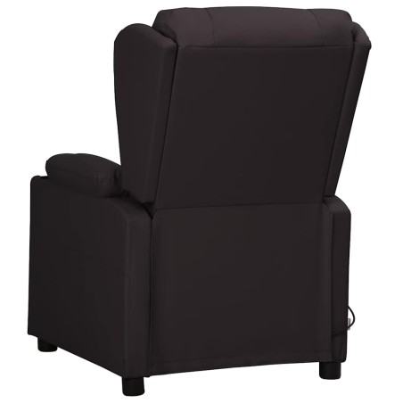 Fauteuil électrique de massage Noir Similicuir