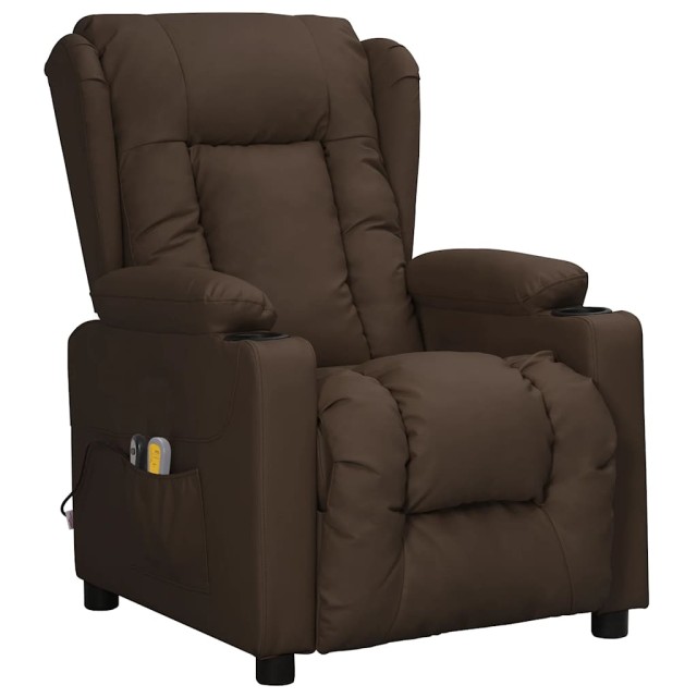 Fauteuil de massage électrique Marron Similicuir