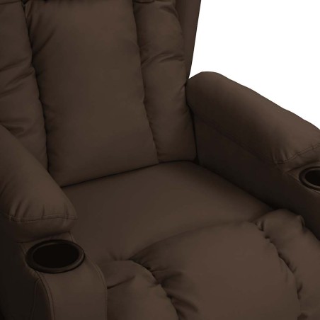 Fauteuil de massage électrique Marron Similicuir