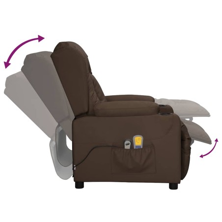 Fauteuil de massage électrique Marron Similicuir