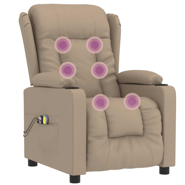 Fauteuil de massage électrique Cappuccino Similicuir