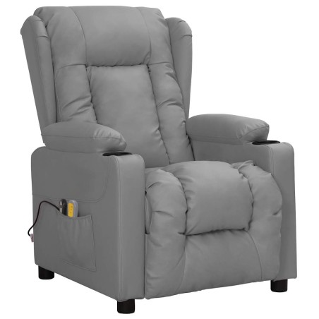 Fauteuil de massage électrique Gris Similicuir