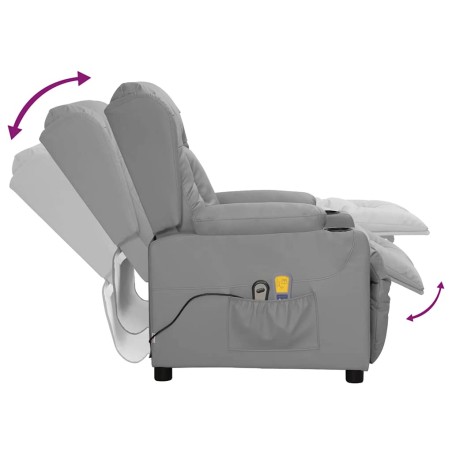 Fauteuil de massage électrique Gris Similicuir