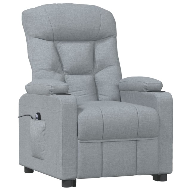 Fauteuil inclinable électrique Gris clair Tissu