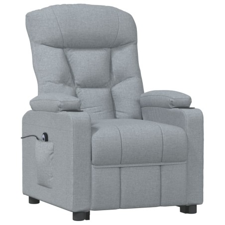Fauteuil inclinable électrique Gris clair Tissu