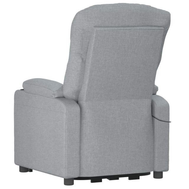 Fauteuil inclinable électrique Gris clair Tissu