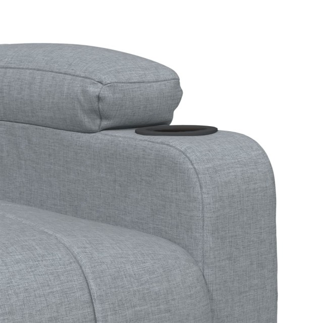 Fauteuil inclinable électrique Gris clair Tissu