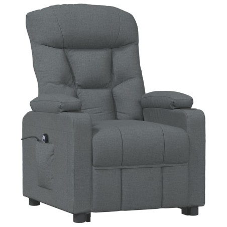 Fauteuil inclinable électrique Gris foncé Tissu