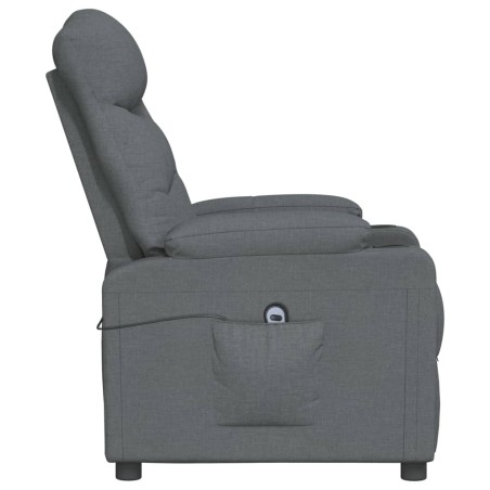 Fauteuil inclinable électrique Gris foncé Tissu