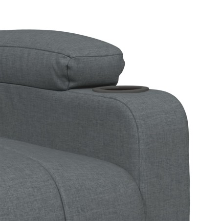 Fauteuil inclinable électrique Gris foncé Tissu