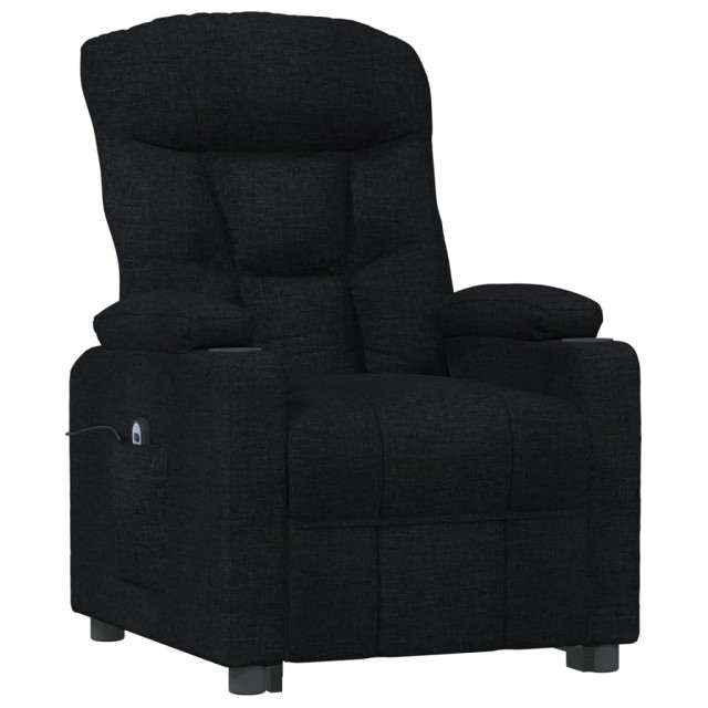 Fauteuil inclinable électrique Noir Tissu