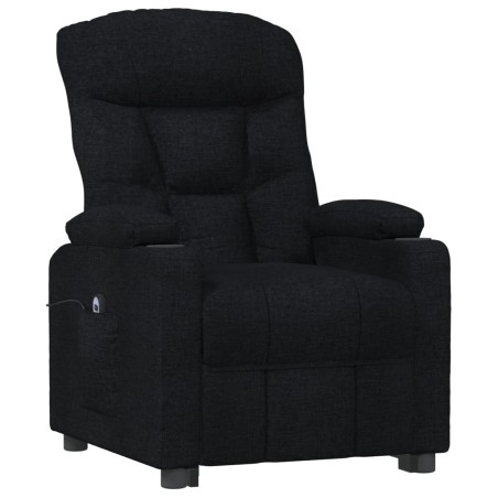 Fauteuil inclinable électrique Noir Tissu