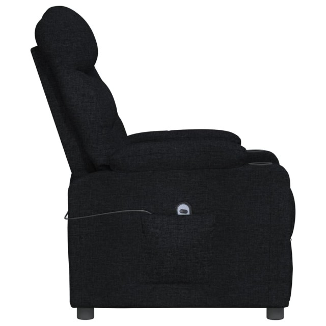 Fauteuil inclinable électrique Noir Tissu