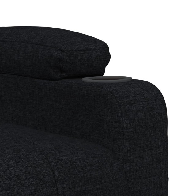 Fauteuil inclinable électrique Noir Tissu