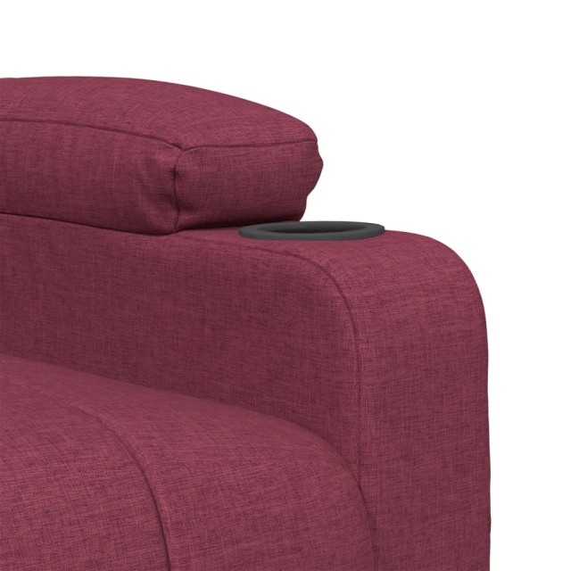 Fauteuil inclinable électrique Rouge bordeaux Tissu